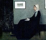 James Abbott Mcneill Whistler Arrangement in Grey and Black oil painting artist